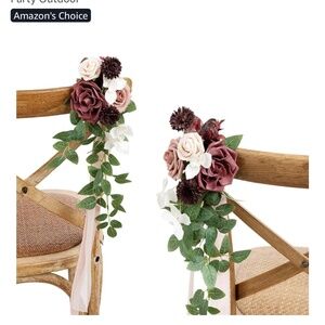 Lings moments chair aisle markers - dusty rose & mauve